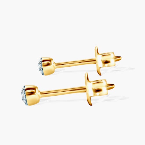 Kolczyki Savicki: dwukolorowe złoto, diamenty